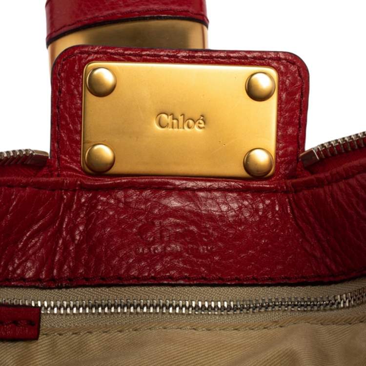 Pre Owned Chloe Red Leather Paddington Satchel