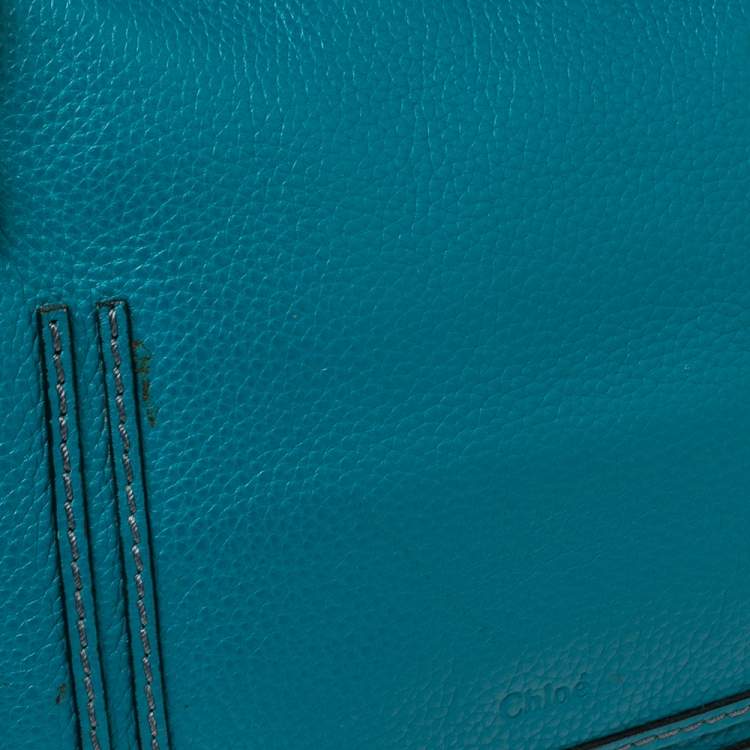 Pre Owned Chloe Blue Leather Medium Marcie Shoulder Bag