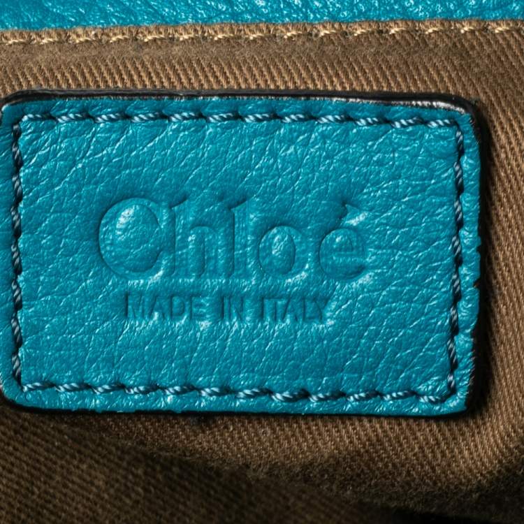 Pre Owned Chloe Blue Leather Medium Marcie Shoulder Bag