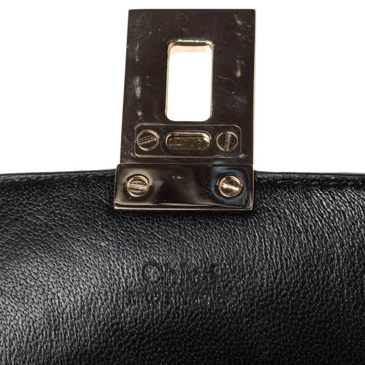 Pre Owned Chloe Blue Python Small Drew Shoulder Bag