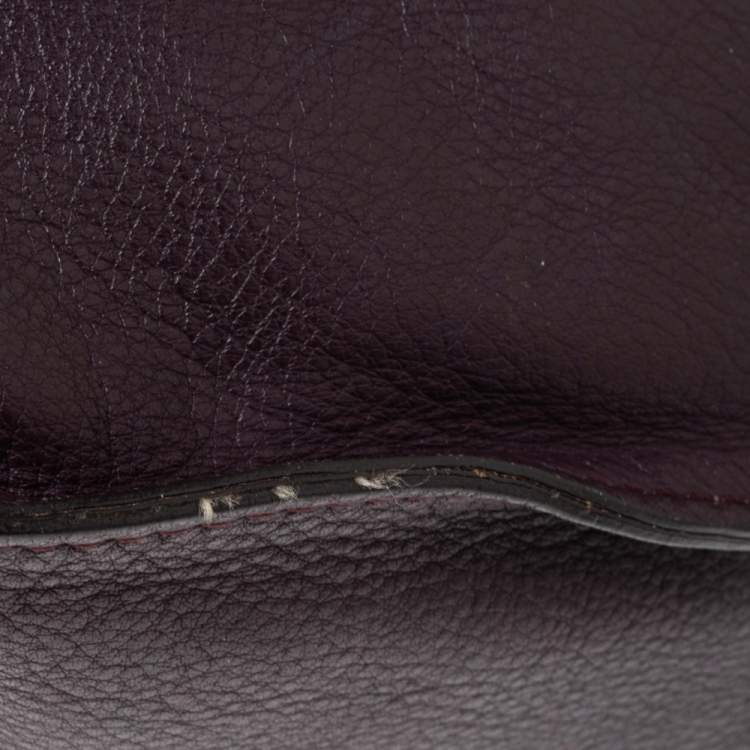 Pre Owned Chloe Burgundy Leather Medium Marcie Satchel
