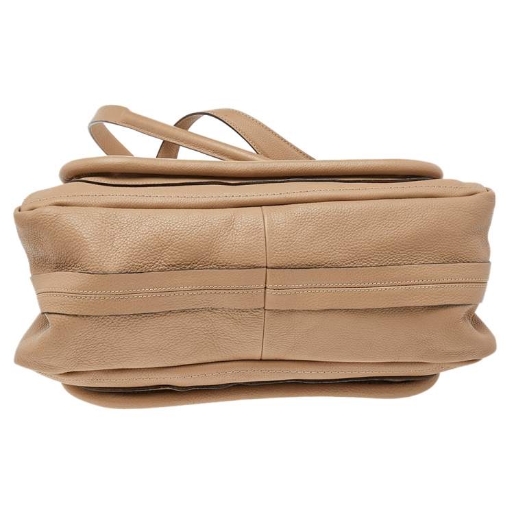Pre Owned Chloe Beige Leather Medium Paraty Shoulder Bag