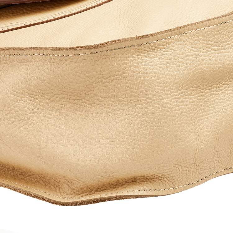 Pre Owned Chloe Beige Leather Marcie Hobo