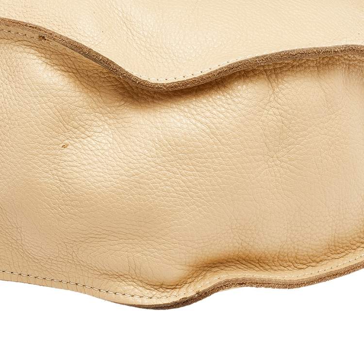 Pre Owned Chloe Beige Leather Marcie Hobo