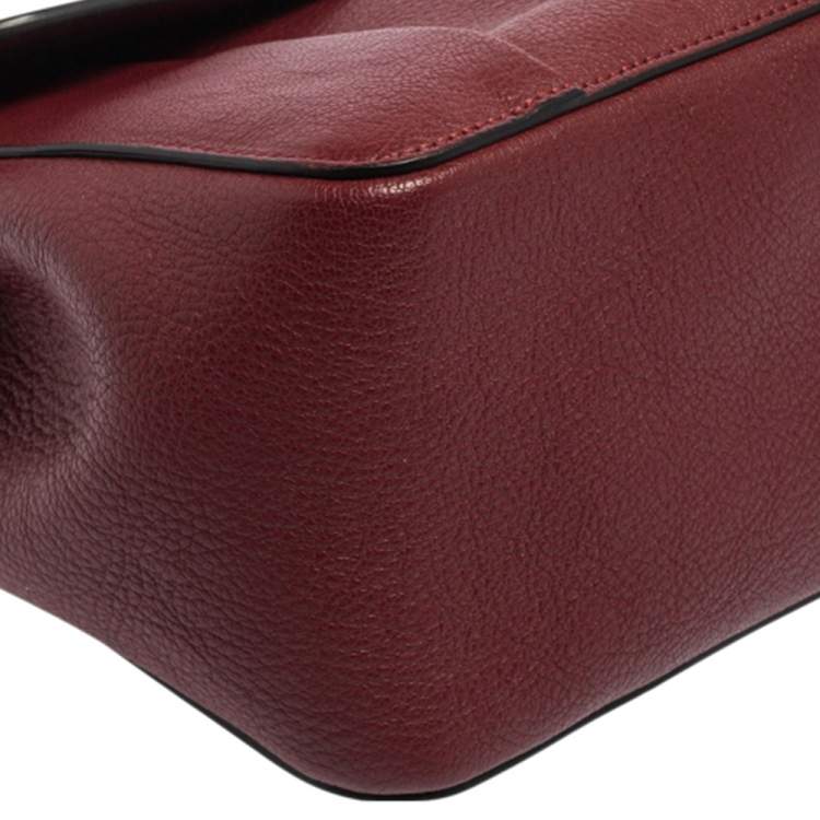 Pre Owned Chloe Red Leather Medium Elsie Shoulder Bag