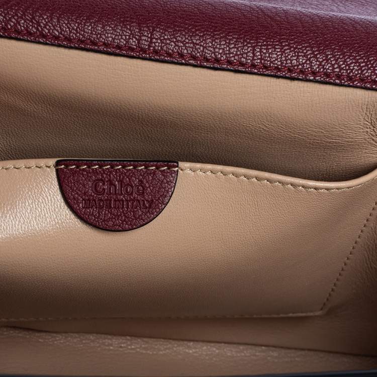Pre Owned Chloe Red Leather Medium Elsie Shoulder Bag