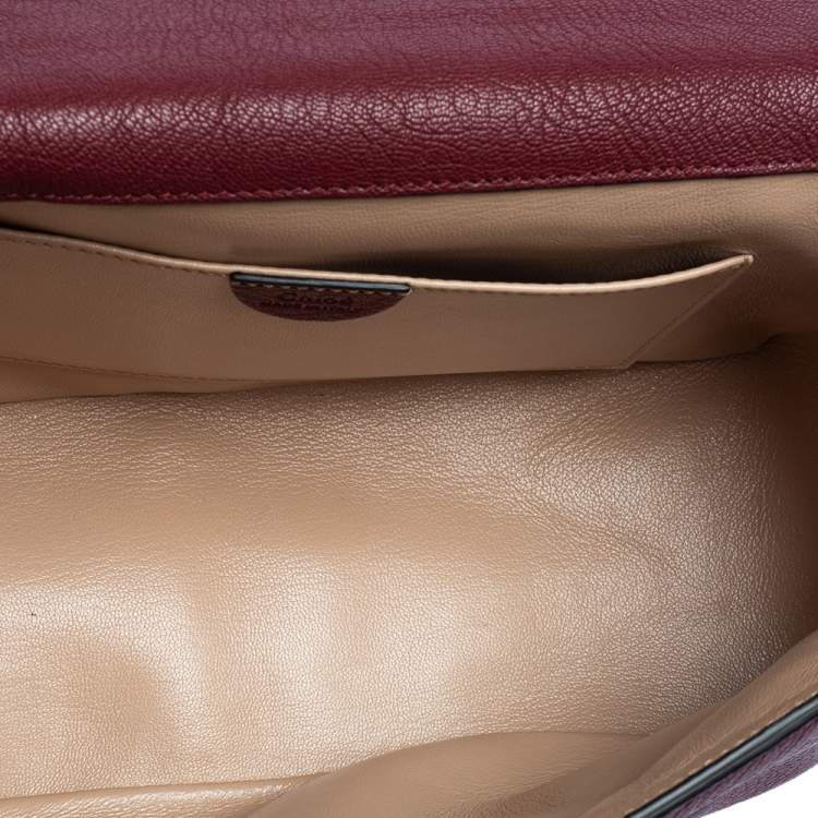 Pre Owned Chloe Red Leather Medium Elsie Shoulder Bag