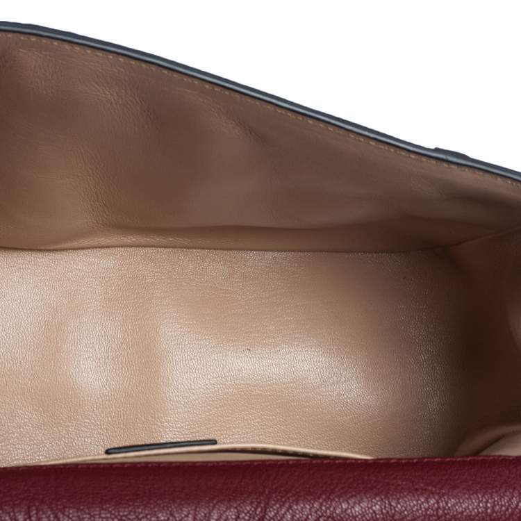 Pre Owned Chloe Red Leather Medium Elsie Shoulder Bag