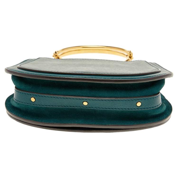 Pre Owned Chloe Sea Green Leather Nile Bracelet Shoulder Bag