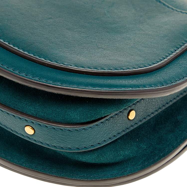 Pre Owned Chloe Sea Green Leather Nile Bracelet Shoulder Bag