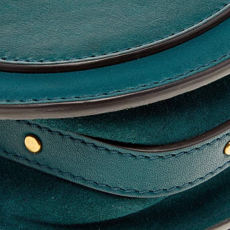 Pre Owned Chloe Sea Green Leather Nile Bracelet Shoulder Bag