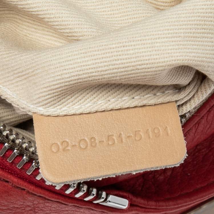 Pre Owned Chloe Crimson Red Leather Medium Paddington Satchel