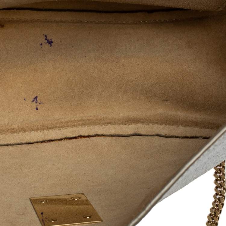 Pre Owned Chloe Metallic Silver Leather Medium Drew Shoulder Bag