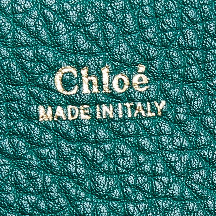 Pre Owned Chloe Green/Brown Leather Charlotte Tote