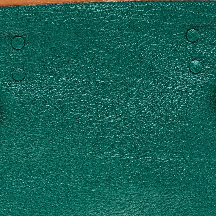 Pre Owned Chloe Green/Brown Leather Charlotte Tote
