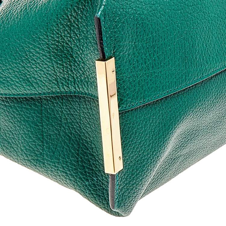 Pre Owned Chloe Green/Brown Leather Charlotte Tote