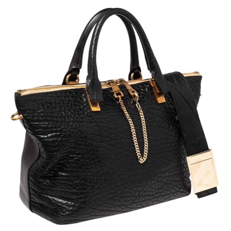 Pre Owned Chloe Black Leather Baylee Tote 