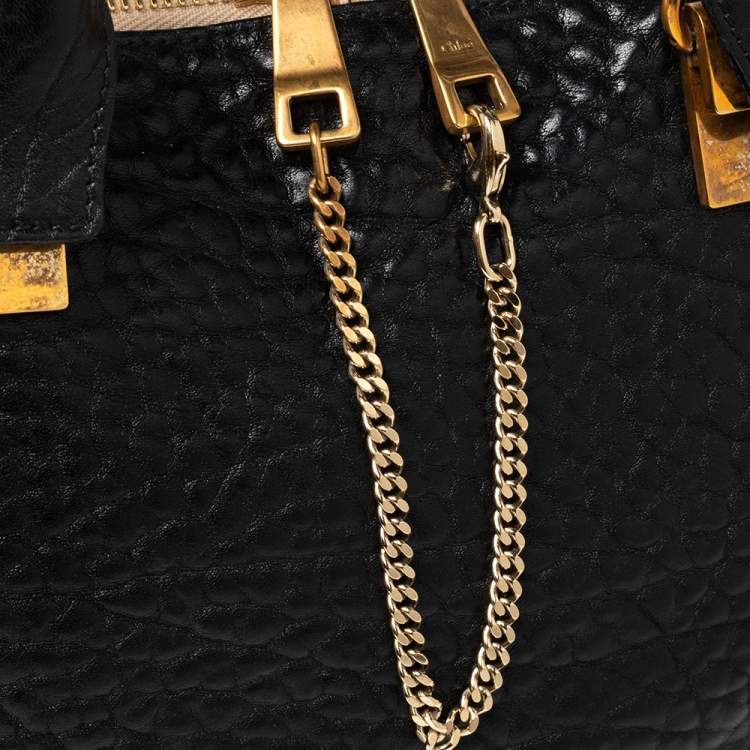 Pre Owned Chloe Black Leather Baylee Tote 