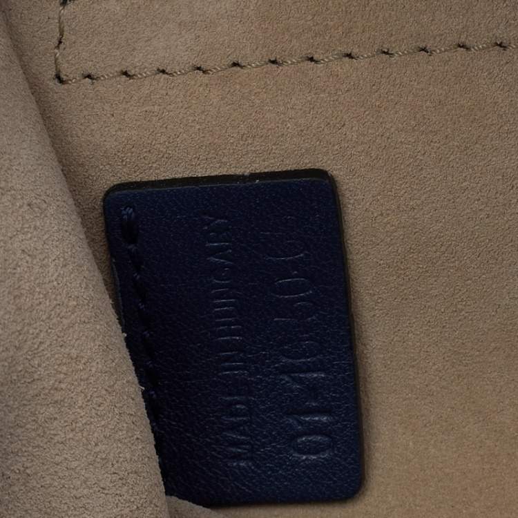 Pre Owned Chloe Blue Leather Georgia Shoulder Bag