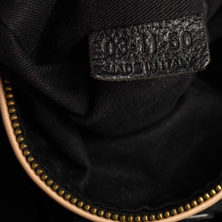 Pre Owned Chloe Black Python and Leather Medium Paraty Shoulder Bag