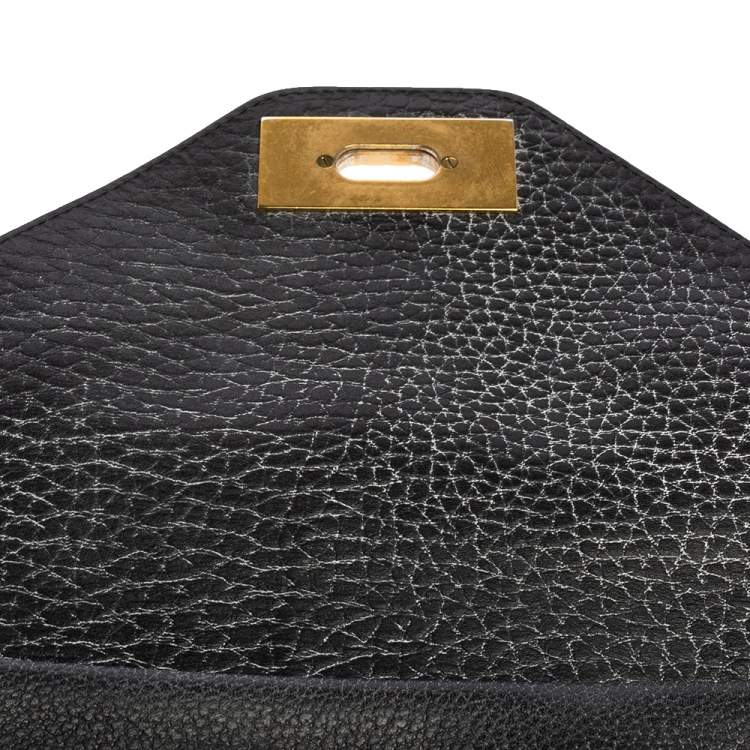 Pre Owned Chloe Black Leather Medium Sally Flap Shoulder Bag