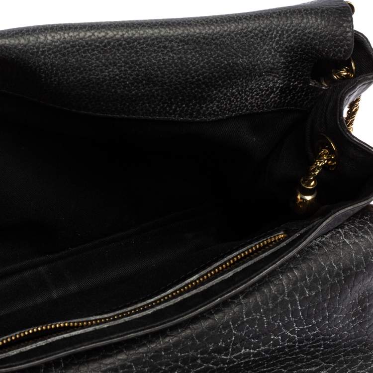 Pre Owned Chloe Black Leather Medium Sally Flap Shoulder Bag