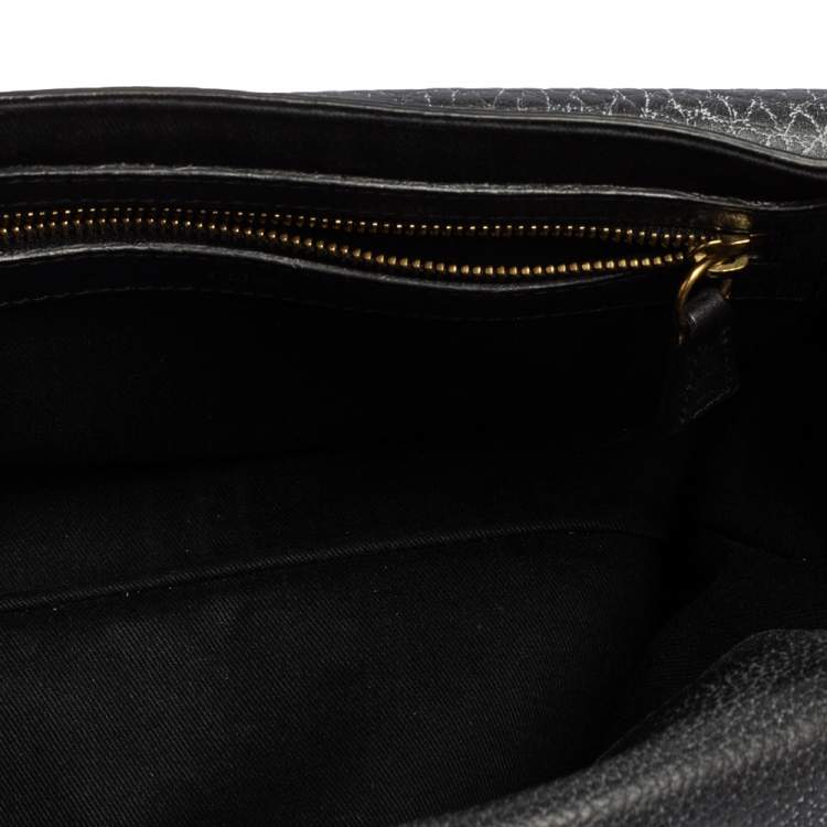 Pre Owned Chloe Black Leather Medium Sally Flap Shoulder Bag
