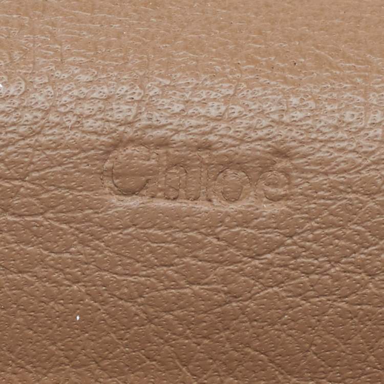 Pre Owned Chloe Beige Leather Marcie Long Wallet