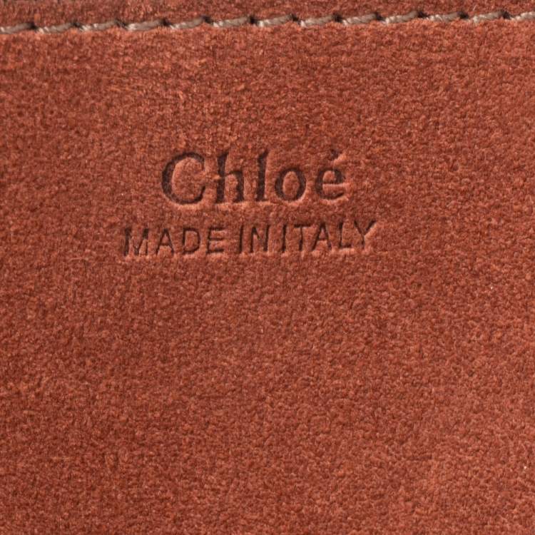 Pre Owned Chloe Pink Leather and Suede Medium Drew Shoulder Bag