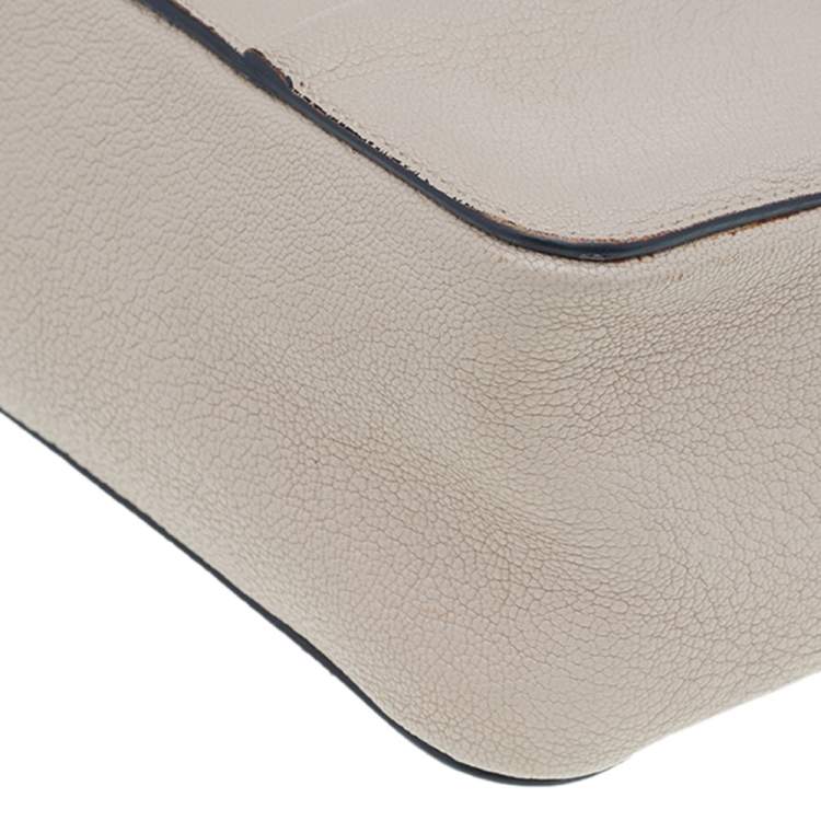 Pre Owned Chloe Cream Leather Large Elsie Shoulder Bag