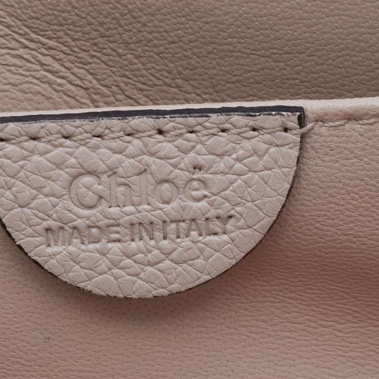 Pre Owned Chloe Cream Leather Large Elsie Shoulder Bag