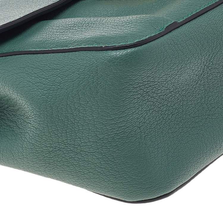 Pre Owned Chloe Green Leather Small Elsie Shoulder Bag