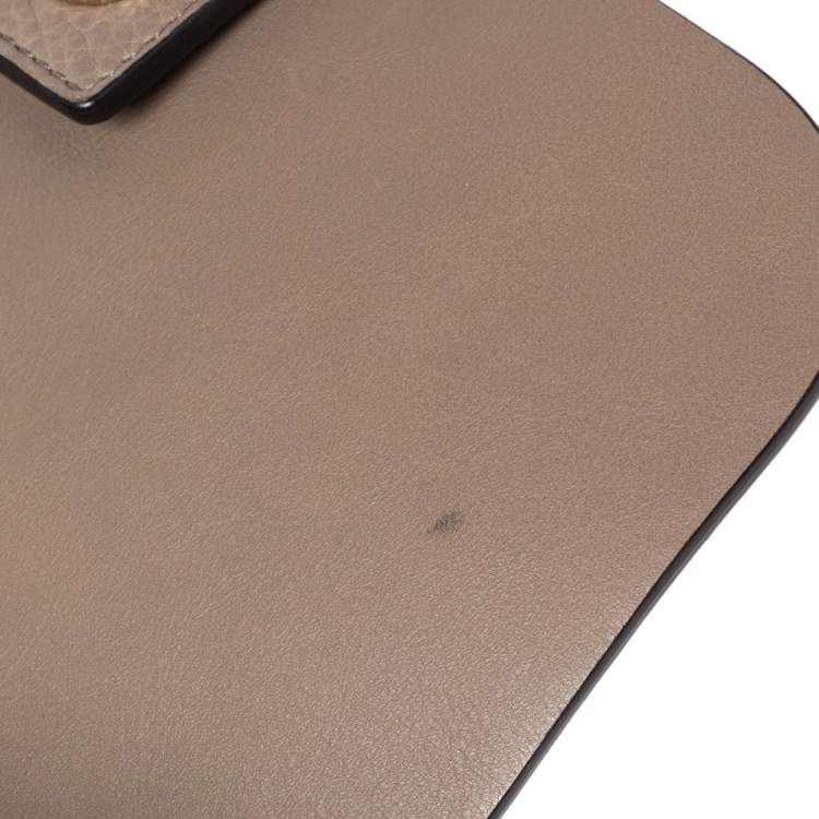 Pre Owned Chloe Grey Leather and Suede Medium Faye Backpack