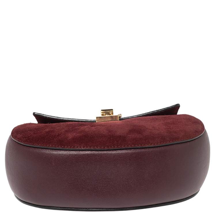 Pre Owned Chloe Multicolor Leather, Suede and Python Medium Drew Shoulder Bag