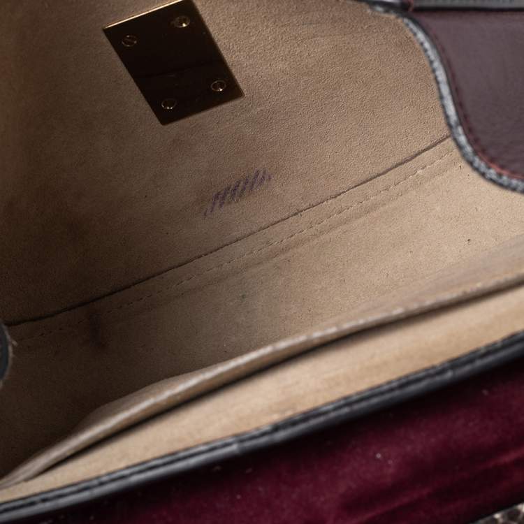 Pre Owned Chloe Multicolor Leather, Suede and Python Medium Drew Shoulder Bag