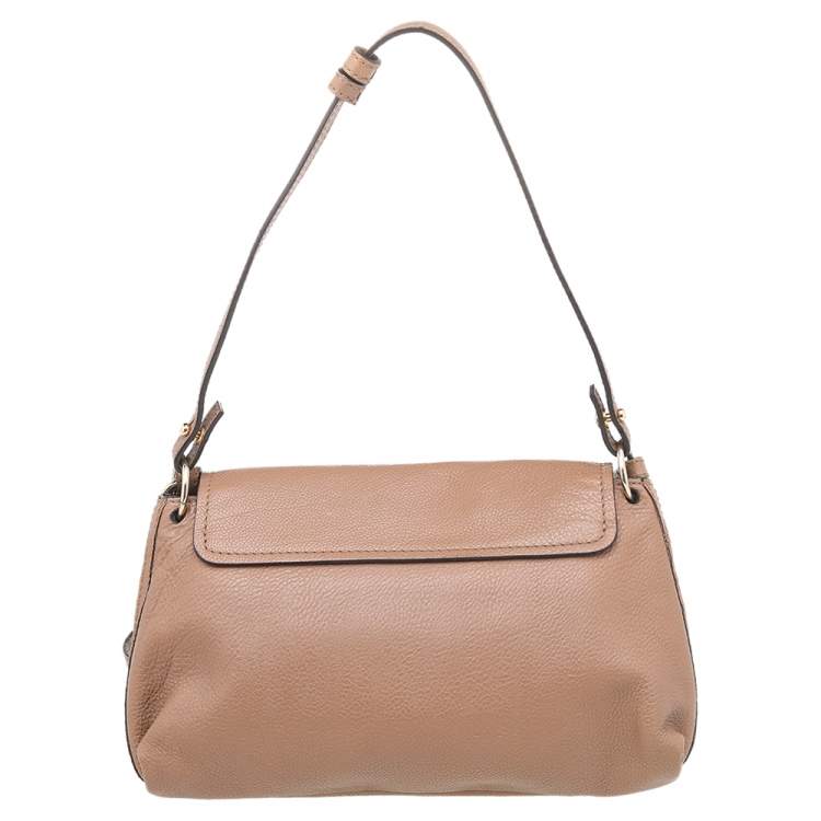 Pre Owned Chloe Beige Leather Elsie Shoulder Bag