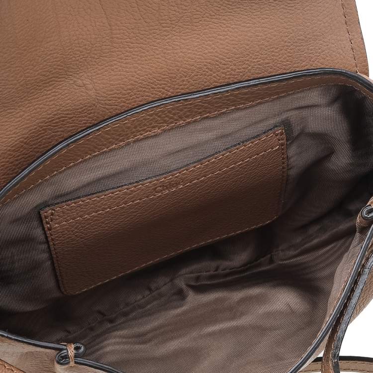 Pre Owned Chloe Beige Leather Elsie Shoulder Bag