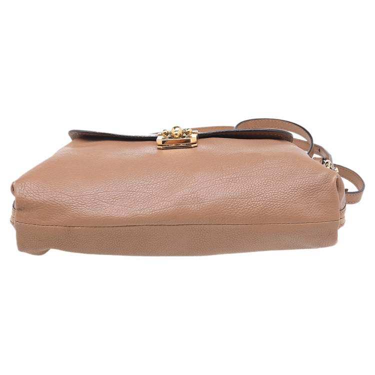 Pre Owned Chloe Beige Leather Elsie Shoulder Bag