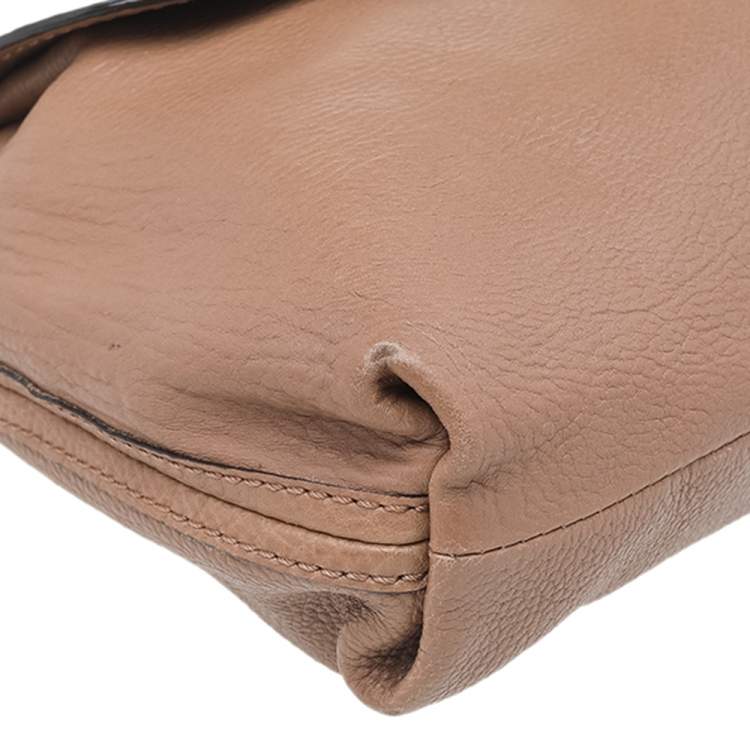 Pre Owned Chloe Beige Leather Elsie Shoulder Bag