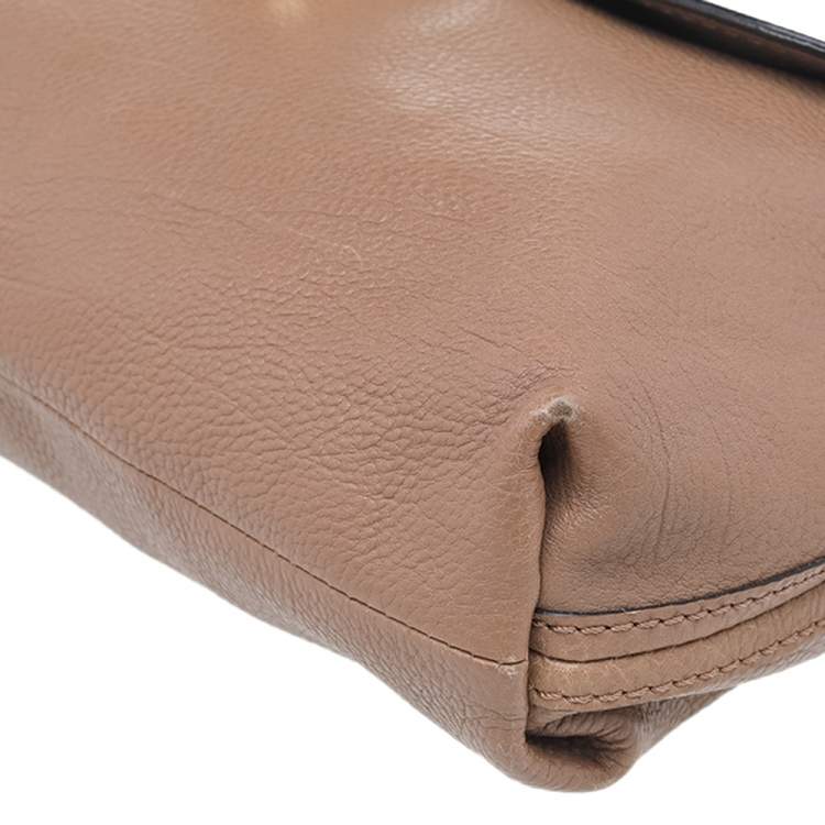 Pre Owned Chloe Beige Leather Elsie Shoulder Bag