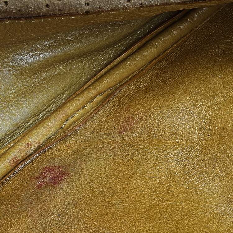 Pre Owned Chloe Yellow Leather Curcuma Perforated Kerala Satchel