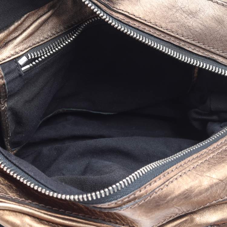 Pre Owned Chloe Metallic Brown Leather Medium Betty Satchel