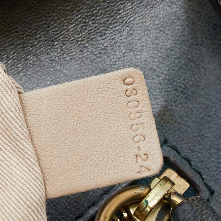 Pre Owned Chloe Green Leather Heloise Shoulder Bag