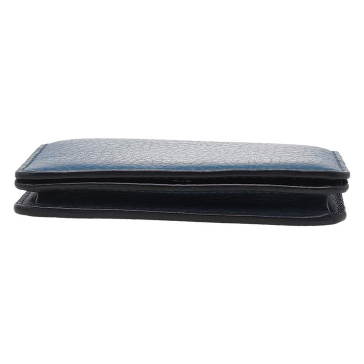 Pre Owned Chloe Navy Blue Leather Card Case