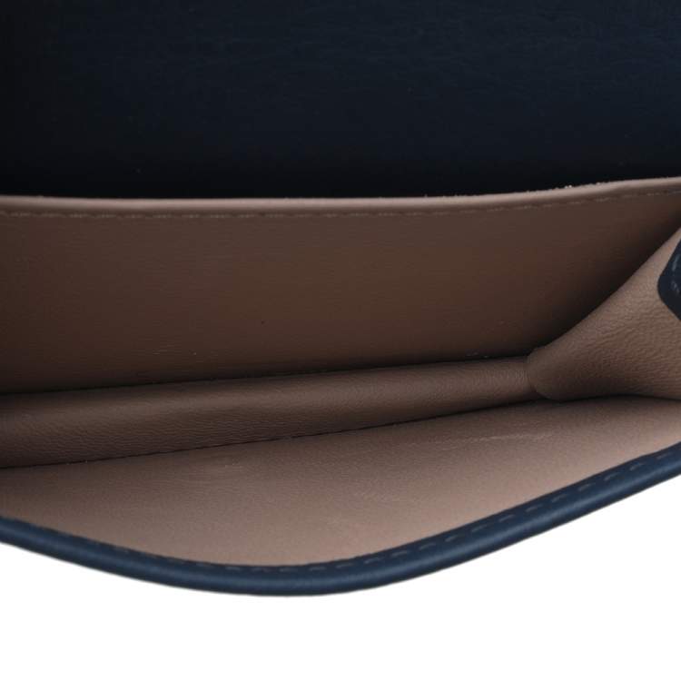 Pre Owned Chloe Navy Blue Leather Card Case