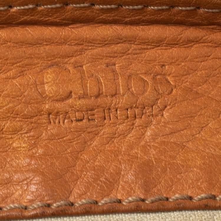 Pre Owned Chloe Orange Leather Medium Paddington Satchel