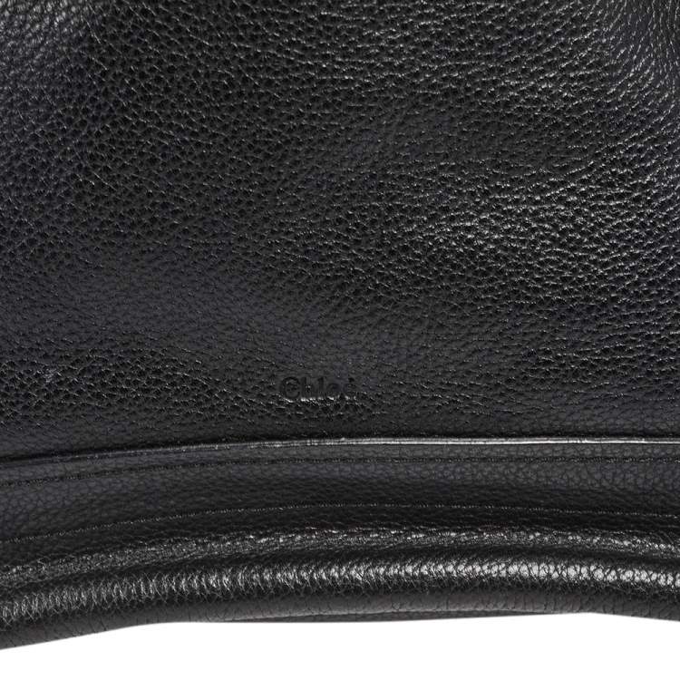 Pre Owned Chloe Black Leather Medium Paraty Shoulder Bag