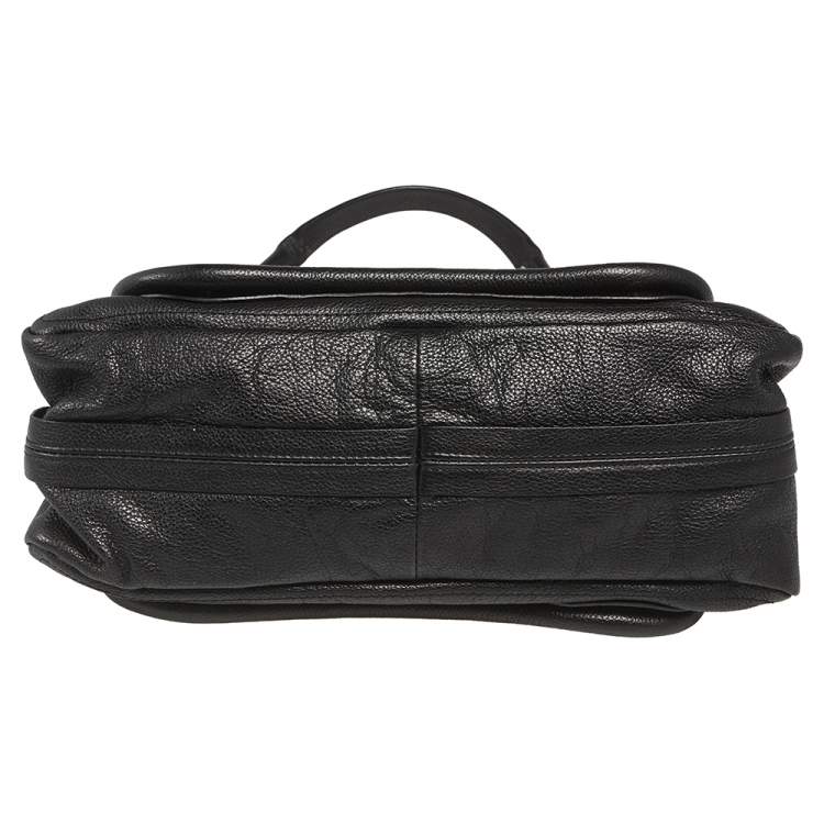 Pre Owned Chloe Black Leather Medium Paraty Shoulder Bag
