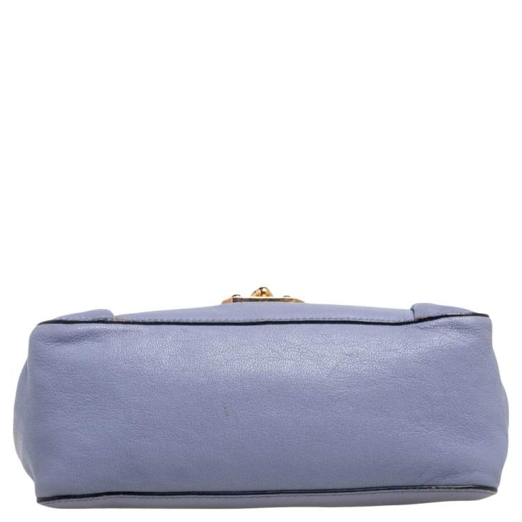 Pre Owned Chloe Lavender Leather Medium Elsie Shoulder Bag