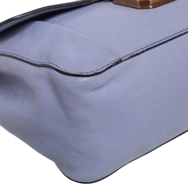 Pre Owned Chloe Lavender Leather Medium Elsie Shoulder Bag